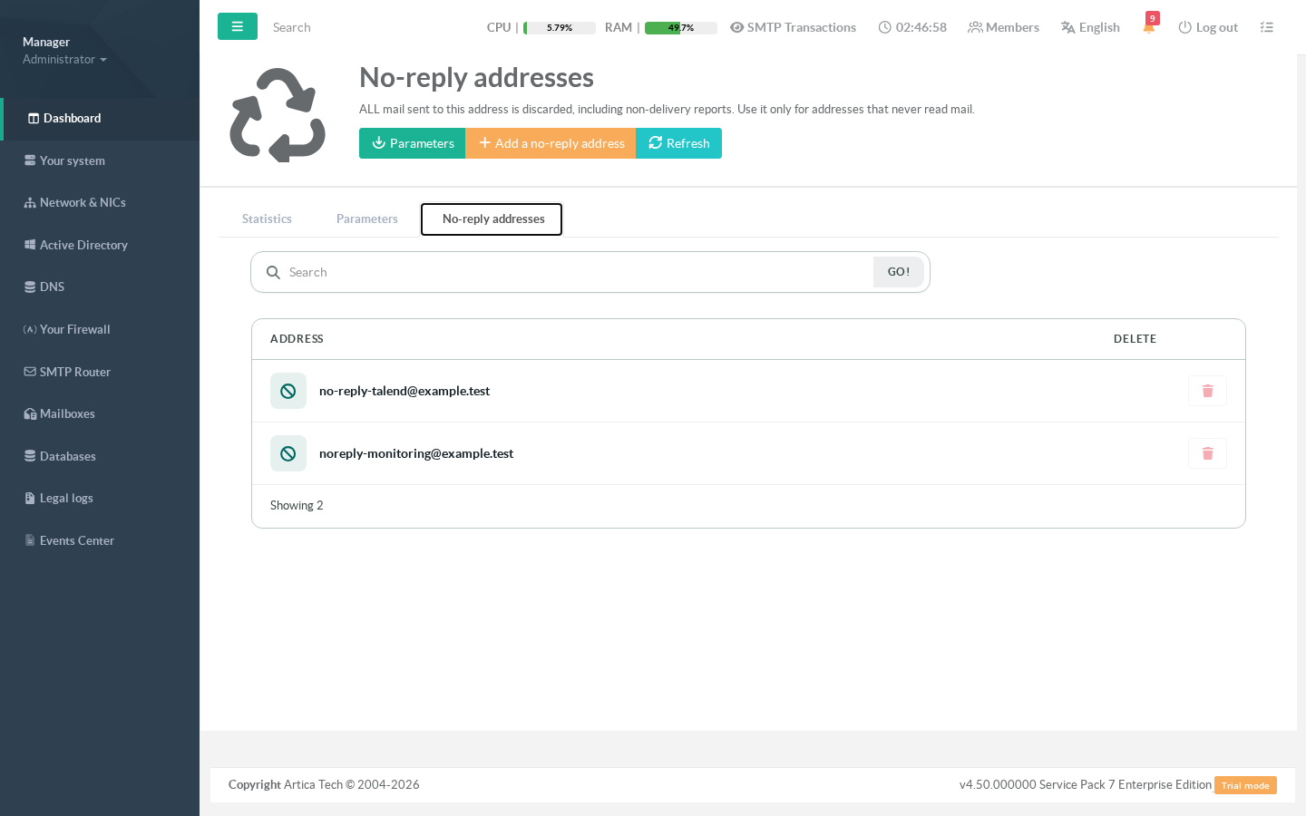 No-reply addresses