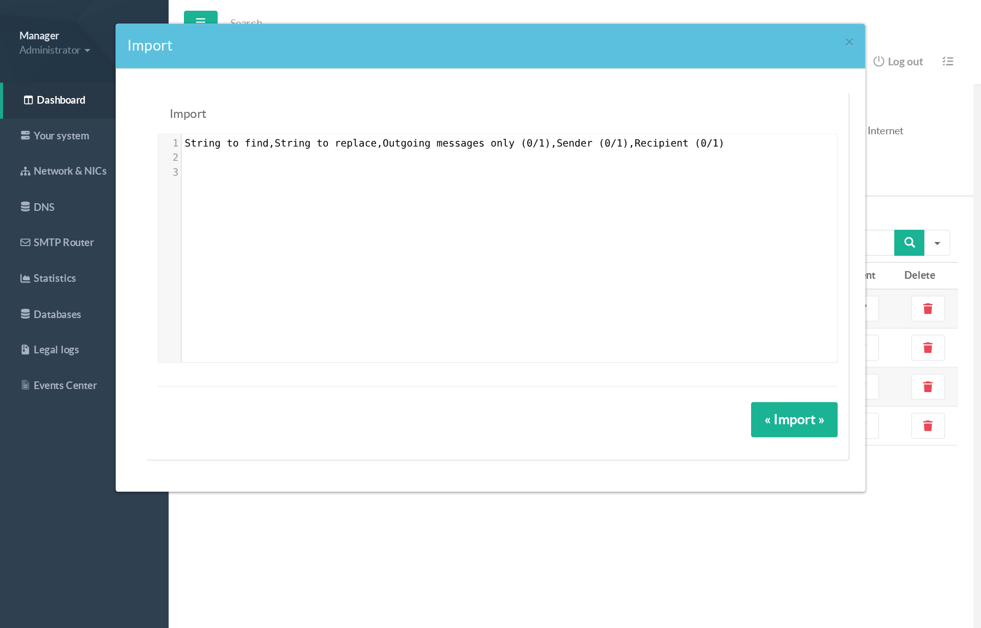Bulk import of rewriting rules