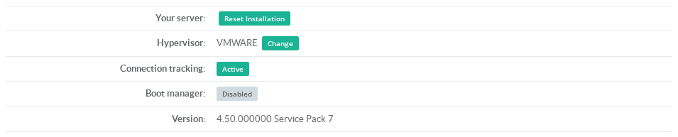 The Connection tracking line, active