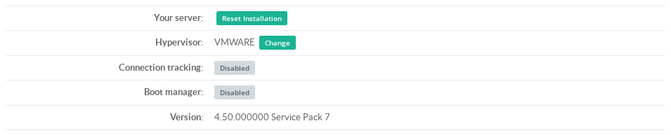 The Connection tracking line, disabled
